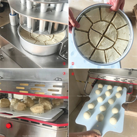 Machine à diviser et à rouler la pâte électrique en acier inoxydable pour comptoir, panneau de commande numérique, automatique pour la pâte à pain/pizza, 40-120g