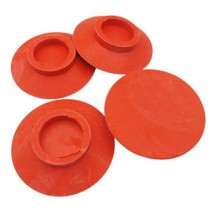 Tapis antidérapant en caoutchouc rouge pour machine à laver Xingtai Furniture Felt Pad, lot de 4 - Product Image 1