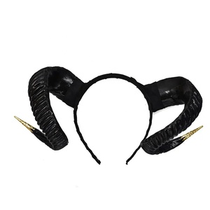Demon Goat Sheep Horn Diadema Halloween Sheep Hair Masquerade Carnival Festival Party Cosplay Accesorios - Product Image 5