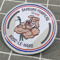 Badges tissés personnalisés à la vente chaude, logo de marque, nom de l'équipe, à coudre ou à repasser, patchs tissés pour vêtements