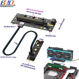 Yeni 2280 M.2 M-Key Arayüzü - PCI-e 4.0 16X Adaptör Kartı 12V ATX 6PIN Girişli Oculink Veri Kablosu Harici Ekran Kartı Yuvası için - Product Image 1