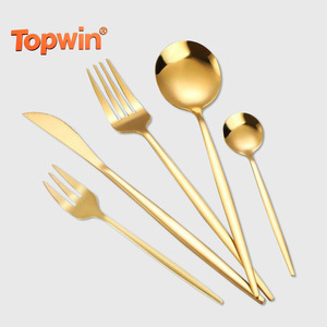 Gold Silverware <b>Flatware</b> Set for 8, Stainless Steel Cutlery Set, Wedding Party Festival Silverware, Dishwasher Safe - Product Image 1