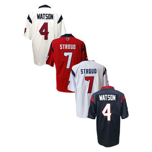 2025 nuevas camisetas de fútbol americano cosidas <span class=keywords><strong>Houston</strong></span> 7 Stroud 4 Watson 10 Hopkins 99 Watt venta al por mayor camiseta personalizada del equipo de EE. UU. - Product Image 4