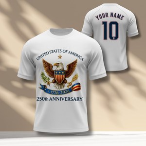 United States Of America 250th Anniversary Jersey <b>White</b> Adult <b>Football</b> Comfortable Modern Style - Product Image 1