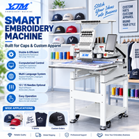 Machine à broder industrielle et domestique à écran tactile automatique informatisée 1 tête haute vitesse pour broderie 3D, étiquettes et casquettes