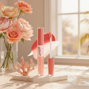 Fizz <b>Coral</b> Tone Tinted <b>Lip</b> <b>Gloss</b> Duo Big Personal <b>Corals</b> for Enhanced Vibrancy - Product Image 3