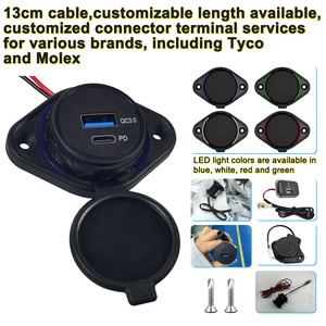 <span class=keywords><strong>Chargeur</strong></span> rapide personnalisé à montage sur panneau 3.0 avec 2 ports USB-A QC3.0 et Type-C PD3.0, prise de <span class=keywords><strong>chargeur</strong></span> de voiture <span class=keywords><strong>12V</strong></span> 24V pour <span class=keywords><strong>camping</strong></span>-<span class=keywords><strong>car</strong></span> - Product Image 5