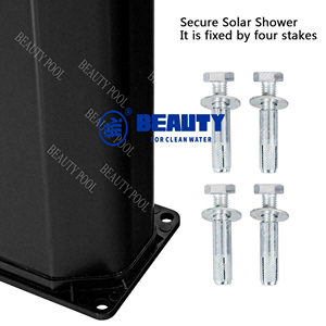 Douche solaire extérieure 20 L, colonne de douche incurvée en 2 sections en ABS et <span class=keywords><strong>PVC</strong></span>, chauffée par l'énergie solaire, pour <span class=keywords><strong>piscine</strong></span>, plage, jardin, spa - Product Image 5
