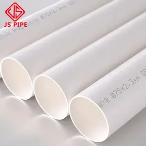 JS Standard ISO meilleur prix toutes les tailles disponibles blanc gris PVC PVC-U tuyau pour l'alimentation en eau et le Drainage