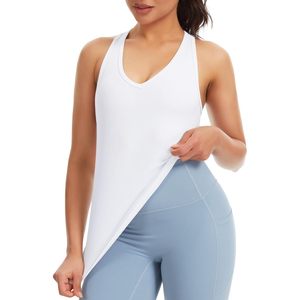 Camiseta Deportiva sin Mangas para Mujer, Cuello en V, Estilo Racerback, Ajustada, para Yoga, Running, Absorbe el Sudor, Transpirable, de Secado Rápido - Product Image 2