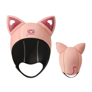 <span class=keywords><strong>Gorro</strong></span> de Buceo de Neopreno Impermeable Ligero y Ecológico con Orejas de Gato para Mujer y <span class=keywords><strong>Niño</strong></span>, con Correa para la Barbilla, Duradero - Product Image 4