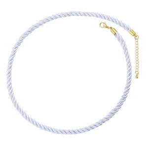 BCL1303人気マルチカラー5mmシルクリボンツイストロープストリングコードゴールドエンドチョーカーネックレス - Product Image 4