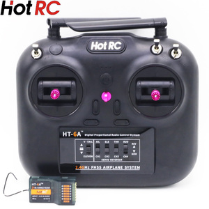 Hotrc HT-6A 2.4G 6CH <strong>RC</strong> <strong>Transmitter</strong> FHSS &amp; Receiver With Box for FPV Drone <strong>Rc</strong> <strong>Airplane</strong> Car Boat - Product Image 3