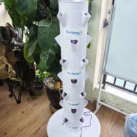 Système hydroponique automatique vertical TSP-L7-28P Tru-Spring en PP de qualité alimentaire réutilisable pour serre aéroponique, pots de plantation faciles à utiliser