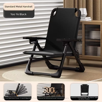 Chaise de camping pliable inclinable portable, chaise longue de plage d'extérieur avec accoudoirs et porte-gobelet