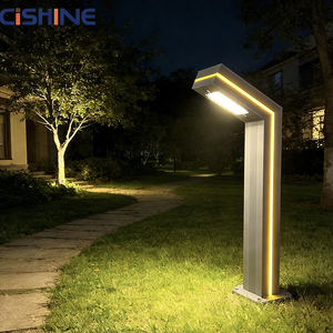 Lampada <span class=keywords><strong>da</strong></span> <span class=keywords><strong>Giardino</strong></span> <span class=keywords><strong>LED</strong></span> Rettangolare Impermeabile Cishine 5-10W IP65 in Alluminio con Strisce <span class=keywords><strong>LED</strong></span> su Due Lati e Corpo Illuminante - Product Image 4