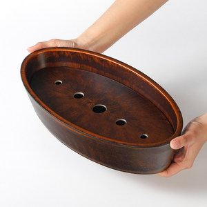 Assiette ovale en mélamine format A5 pour buffet de fondue, utilisation en fête, vaisselle de couleur unie - Product Image 1