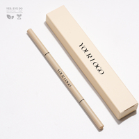 Crayon à sourcils double embout imperméable à pointe inclinée avec brosse applicatrice pour la vente en gros OEM ODM