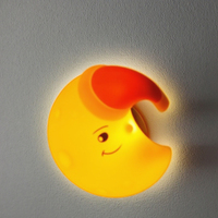 Applique murale à LED rechargeable pour enfants, lampe mignonne en silicone pour bébé lune USB, lecture intérieure portable, éclairage mural magnétique pour la maison