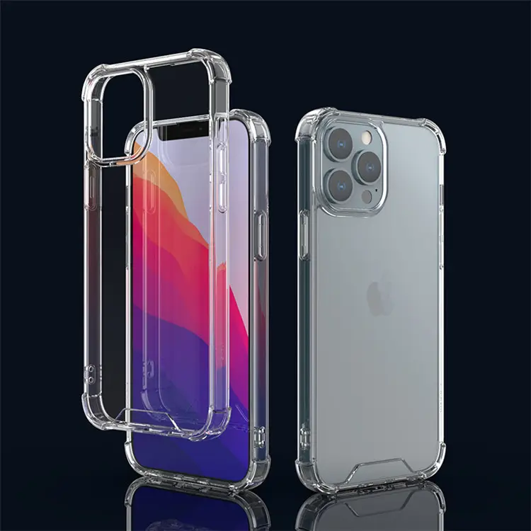 Transparente Hülle für iPhone 14 Pro Max Plus Klare Acryl-TPU Stoß feste Handy hüllen für iPhone 13 14 X XS XR 11 7 8 12