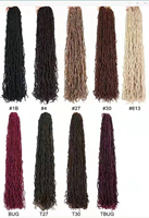 Extensions de cheveux bouclés Goddess Faux Locs de 36 pouces en gros pour femmes noires, pré-bouclées, synthétiques, douces, Nu Locs pour tresses