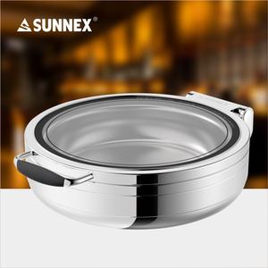 Sunnex Roma Serie Dia. 36cm Redondo Inducción Chafer Espejo Pulido Acero Inoxidable - Product Image 2