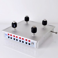 HSIN600-9A Stainless Steel Pressure Calibration Bench Manifold 4-port Pressure Test Tool Accessories with Electrical Measurement