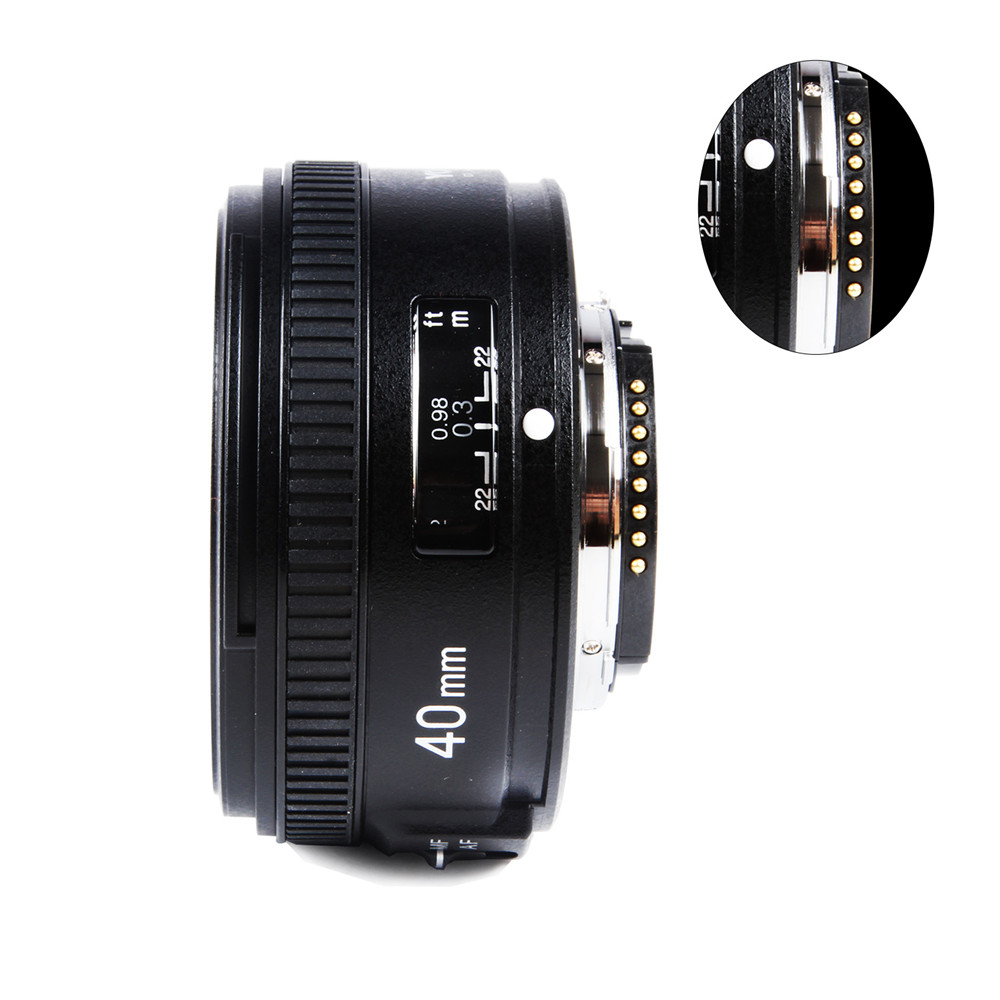 YONGNUO YN40mm F2.8N レンズ（USBポート付き）NIKON用 Manual AF/MF