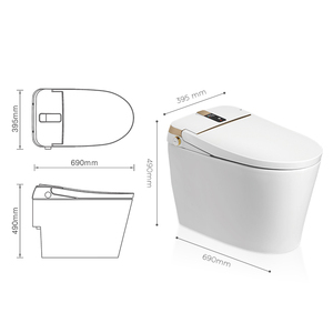 A305 Qualité supérieure Style japonais Bidet intelligent au sol Toilette ronde en céramique Cuvette 3 ans de garantie - Product Image 6