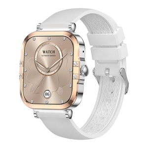 Montre connectée pour femme avec écran couleur AMOLED HD de 1,75 pouce, appels Bluetooth, NFC, suivi du sommeil, bracelet en silicone, montre connectée menstruelle - Product Image 5