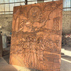 Mural de Pared en Relieve de Fibra de Vidrio, Diseño Rectangular Tradicional para Espacios Públicos - Product Image 5
