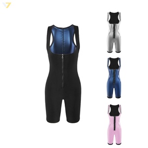 <span class=keywords><strong>Combinaison</strong></span> de sauna <span class=keywords><strong>sans</strong></span> manches pour femme, une pièce, en néoprène, avec fermeture éclair intégrale, pour la remise en forme, le remodelage du corps et la perte de poids - Product Image 4
