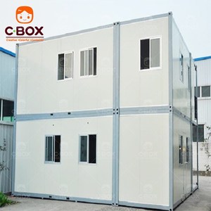 Cbox Wholesale Prefab Apartment Temporary Housing Modular Living Units Kitchen Fireproof Residential Flat Pack Container House - Product Image 1