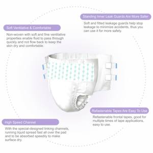 Pannolino per adulti usa e getta da <span class=keywords><strong>donna</strong></span> in vendita Flash stampato a basso prezzo per pannolini - Product Image 3