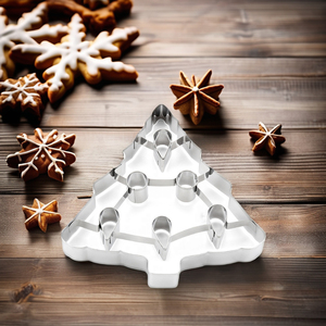 卸売8-1/4 "または21cm3dステンレス鋼大型クリスマス巨大な木の形のクッキー型DIYビスケットクッキー焼きカッター - Product Image 5