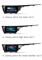 Klyde 10,1 pouces Android 9.0 Autoradio multimédia de navigation pour Camry 2018 2019 2020 Version américaine avec Carplay Android Auto