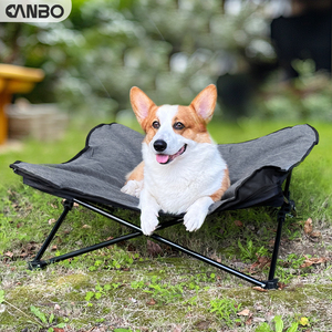 CanboPet <span class=keywords><strong>Lit</strong></span> <span class=keywords><strong>de</strong></span> voyage surélevé pliable et doux et confortable pour chien, intérieur, extérieur, camping pour animaux <span class=keywords><strong>de</strong></span> compagnie, <span class=keywords><strong>lit</strong></span> apaisant pour chien et chat avec maille en tissu Oxford - Product Image 1
