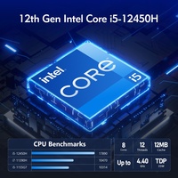 Mini PC Geekom IT12 Intel Core I5-12450H 16GB DDR4 + 512GB SSD Windows 11 Pro Nuevo para Uso Empresarial BT 5.2 WiFi 6E 4K UHD 8 Núcleos