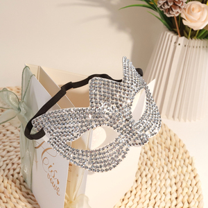 थोक हीरा मुखौटा मुकुट मोती मास्क बड़े मॉडल फैशन शो कपड़ों के सामान को मास्क - Product Image 6