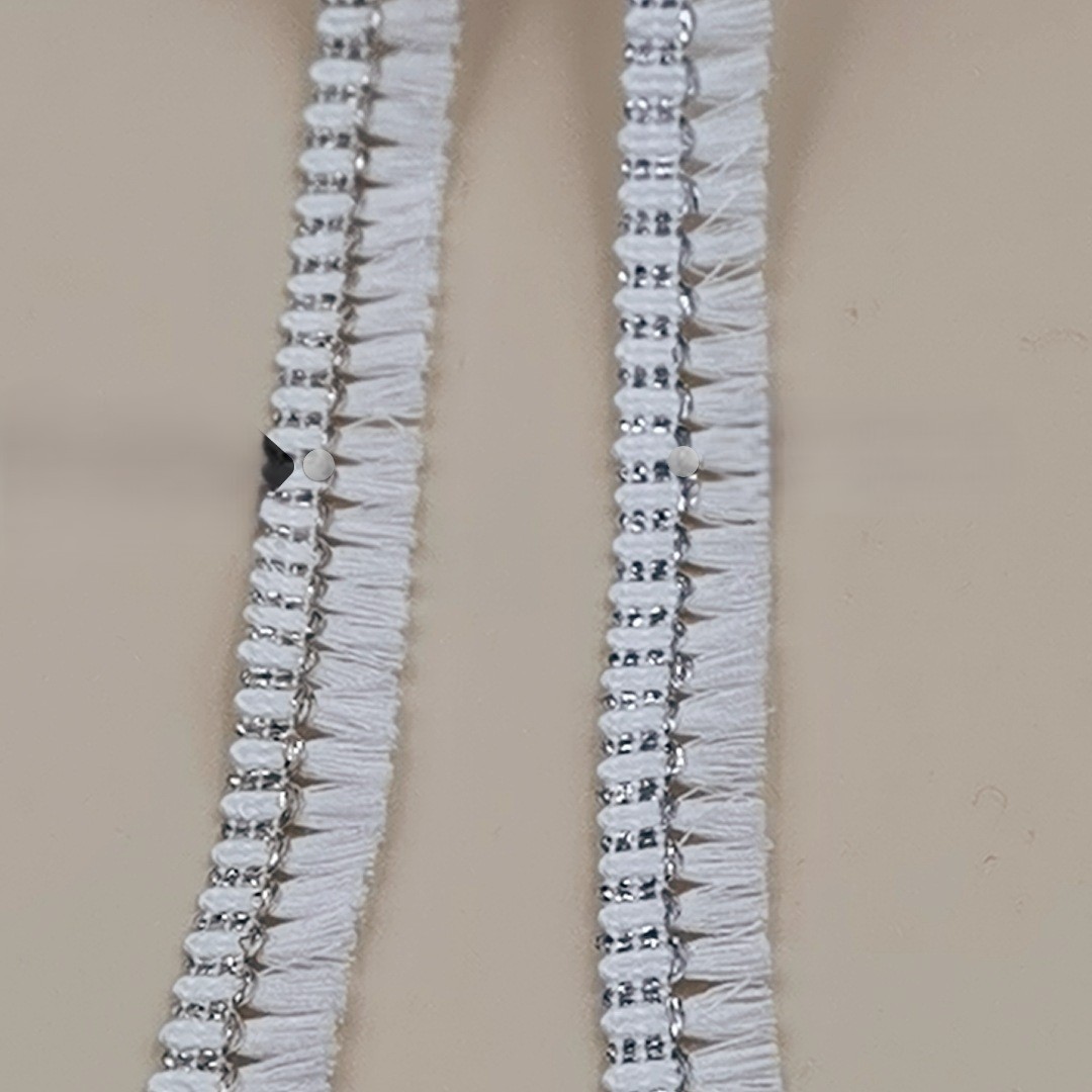 12cm blanc bg fils or/argent 100yd