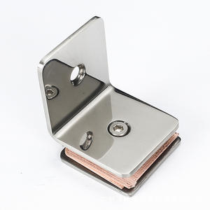 Support mural fixe moderne en acier inoxydable 304 avec coin carré <span class=keywords><strong>Clip</strong></span> <span class=keywords><strong>pour</strong></span> porte en <span class=keywords><strong>verre</strong></span> à 90 degrés Accessoires durables <span class=keywords><strong>pour</strong></span> porte de salle de bain et fenêtre - Product Image 2