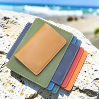 Porte-passeport en similicuir de couleur unie, porte-billets d'embarquement, porte-cartes d'identité, organisateur de cartes de crédit