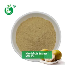 Pincredit Lieferung NON-GMO 100 % natürliches Mönchfrucht-Süßungspulver MV1 % Mönchfrucht-Extrakt-Pulver