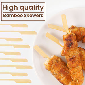 50 unids/bolsa 12cm 18cm pinchos de bambú Natural púas de madera barbacoa pinchos parrilla barbacoa Kebab asar <span class=keywords><strong>PartyMaker</strong></span> paquete palos - Product Image 6