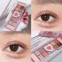 Kosmetik 12-Farben Wasserfester Lidschatten-Puder-Palette Perl-Matt Schimmernde Lidschatten-Palette für Anfängerinnen Täglicher Gebrauch
