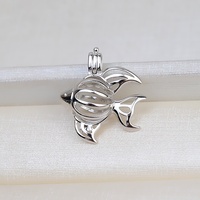 Pendentif Cage à Poisson en Argent S925 Électroplaqué, Breloque Perle Vide Ouvrable pour Accessoires de Bijoux DIY - Vente en Gros