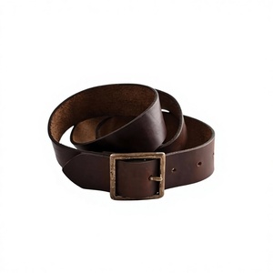 Ceintures de luxe pour hommes très confortables, boucle carrée en acier, écologiques, vintage, avec logo personnalisé imprimé, en cuir de vachette, 2 pouces, prix de gros - Product Image 6