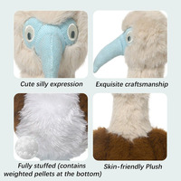 Peluche en coton d'oiseau à pattes bleues unique EN71, jouet en peluche LanLan, respectueux de la peau, esthétique, pour 0-24 mois, décoration, vente en gros