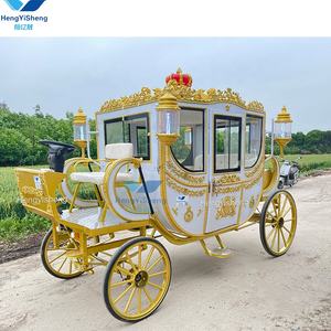 Lujo cuatro ruedas boda Buggy turismo coche Navidad real eléctrico coche de caballos - Product Image 5