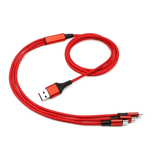 Câble USB tressé en nylon 5-en-1 à charge rapide - Achetez un câble USB tressé en nylon pour <span class=keywords><strong>iPhone</strong></span> 17 Pro Max - Product Image 2
